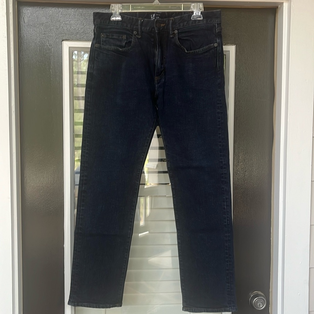 GAP Men’s Slim Fit Jeans Pants, 32 x 32, Dark Wash